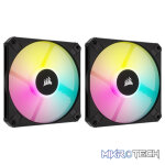 Corsair CO-9050163 iCUE AF120 RGB Slim 120mm PWM 2000 RPM Black Case Fan  Twin Pack